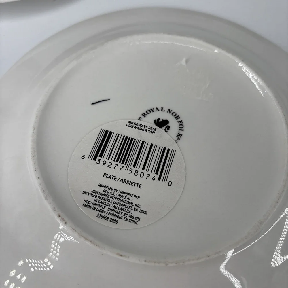 Royal Norfolk Fall Autumn Leaves Small Plates GRATEFUL Thanksgiving Set of 4